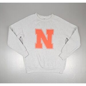 Nebraska Cornhuskers Charlie Hustle Sweatshirt Mens Large Gray Crewneck Football